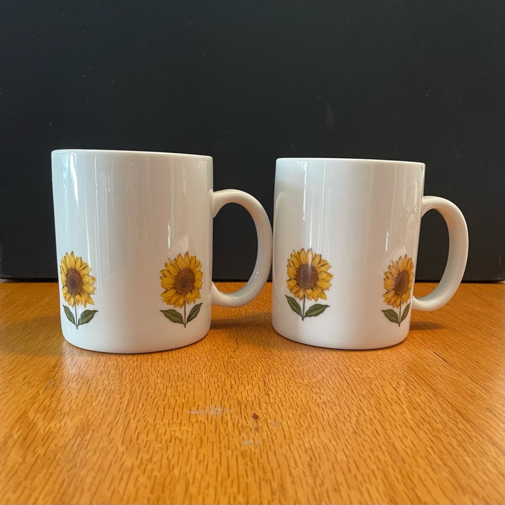Sunflower Mugs —  2 Mugs